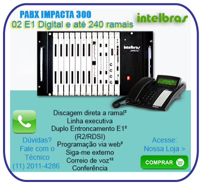 As centrais de PABX Intelbras Impacta 140 Impacta possuem todas as funções que você espera de uma central de comunicação. São produtos híbridos desenvolvidos para empresas que buscam integrar as tecnologias analógica, digital e IP. Assistencia Tecnica Autorizada Intelbras Ligue: (11) 2011 4286.